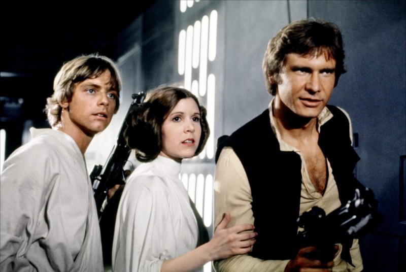 Mark Hamill, Carrie Fisher, Harrison Ford ve filmu Star Wars: Epizoda IV - Nová naděje / Star Wars