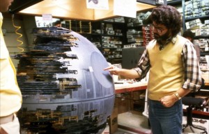 George Lucas při natáčení filmu <b>Star Wars: Epizoda VI - Návrat Jediho</b>