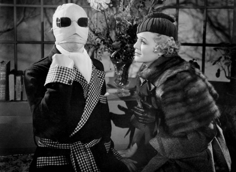 Claude Rains, Gloria Stuart ve filmu Neviditelný muž / The Invisible Man