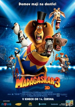 Český plakát filmu Madagaskar 3 / Madagascar 3: Europe's Most Wanted