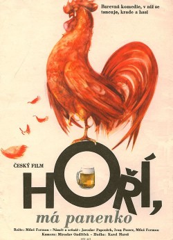 Český plakát filmu Hoří, má panenko