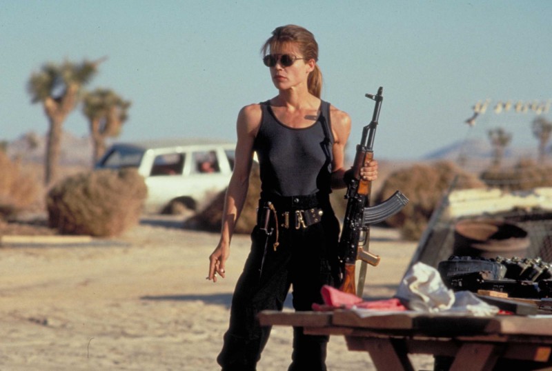 Linda Hamilton ve filmu Terminátor 2: Den zúčtování / Terminator 2: Judgment Day