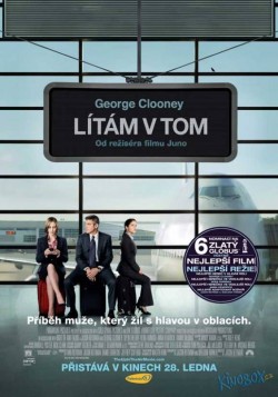 Český plakát filmu Lítám v tom / Up in the Air