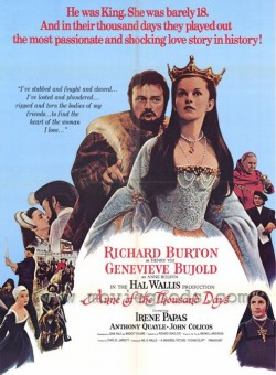 Plakát filmu Tisíc dnů s Annou / Anne of the Thousand Days
