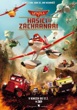 Český plakát filmu Letadla 2: Hasiči a záchranáři / Planes: Fire & Rescue