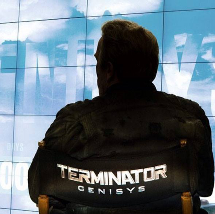 Arnold Schwarzenegger při natáčení filmu Terminátor Genisys / Terminator Genisys