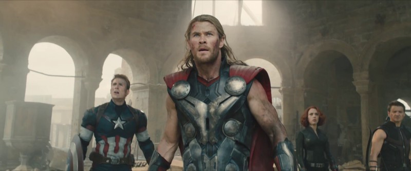 Chris Hemsworth, Chris Evans ve filmu Avengers: Age of Ultron / Avengers: Age of Ultron