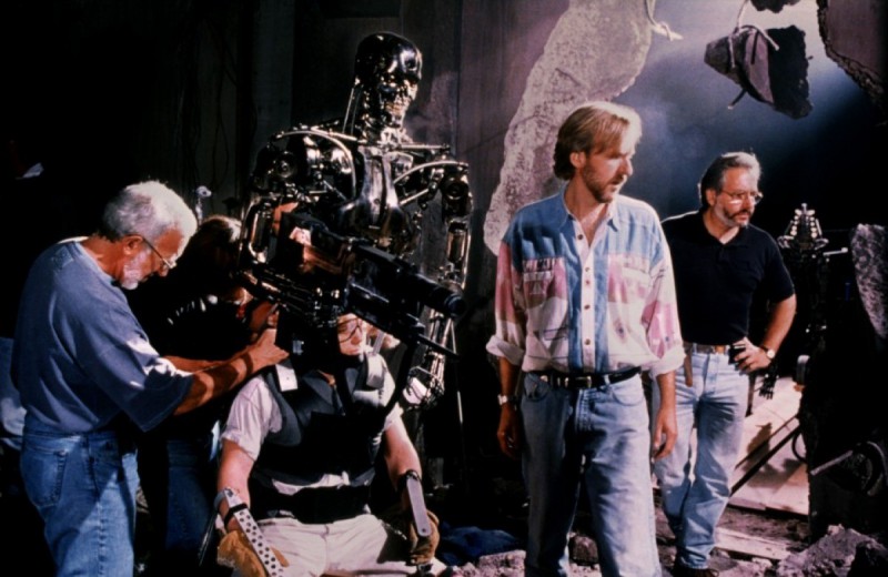 James Cameron při natáčení filmu Terminátor / The Terminator