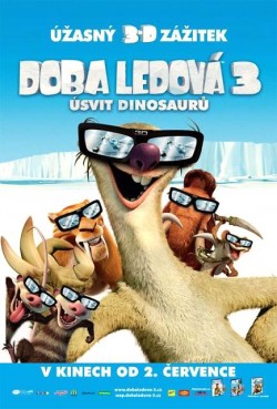Český plakát filmu Doba ledová 3: Úsvit dinosaurů / Ice Age: Dawn of the Dinosaurs