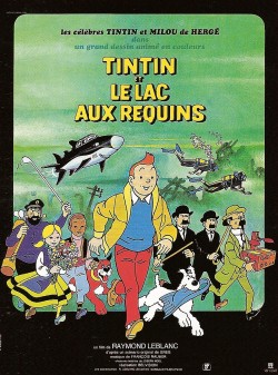 Plakát filmu Tintin a jezero žraloků / Tintin et le lac aux requins
