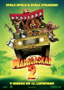 Český plakát filmu Madagaskar 2: Útěk do Afriky / Madagascar: Escape 2 Africa