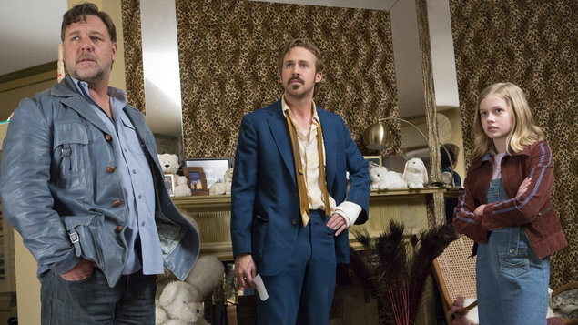Russell Crowe, Ryan Gosling, Angourie Rice ve filmu Správní chlapi / The Nice Guys