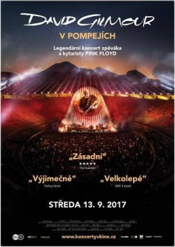 Český plakát filmu David Gilmour v Pompejích / David Gilmour: Live at Pompeii