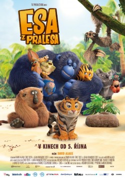Český plakát filmu Esa z pralesa / Les as de la jungle