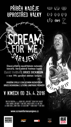 Český plakát filmu Scream for Me Sarajevo / Scream for Me Sarajevo