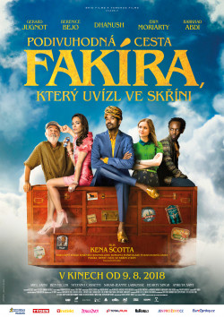 Český plakát filmu Podivuhodná cesta fakíra, který uvízl ve skříni / The Extraordinary Journey of the Fakir