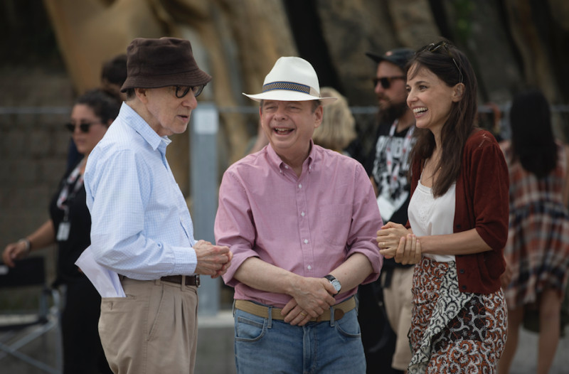 Wallace Shawn, Elena Anaya, Woody Allen při natáčení filmu  / Rifkin's Festival