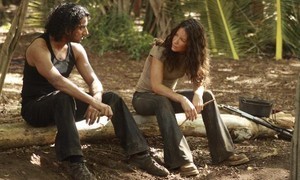 Naveen Andrews a Evangeline Lilly v seriálu Ztraceni