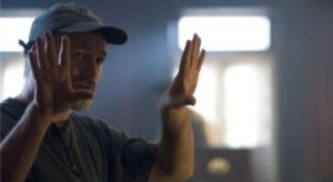 David Fincher při natáčení filmu <b>Podivuhodný případ Benjamina Buttona</b>