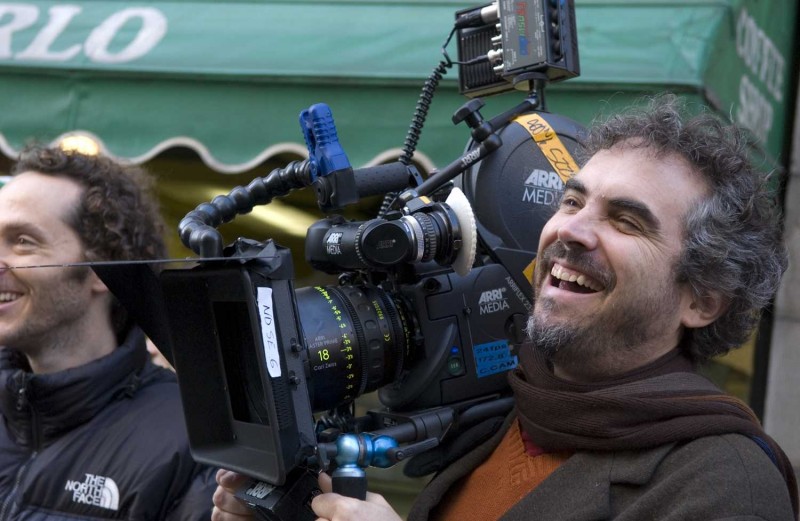 Alfonso Cuarón při natáčení filmu Potomci lidí / Children of Men