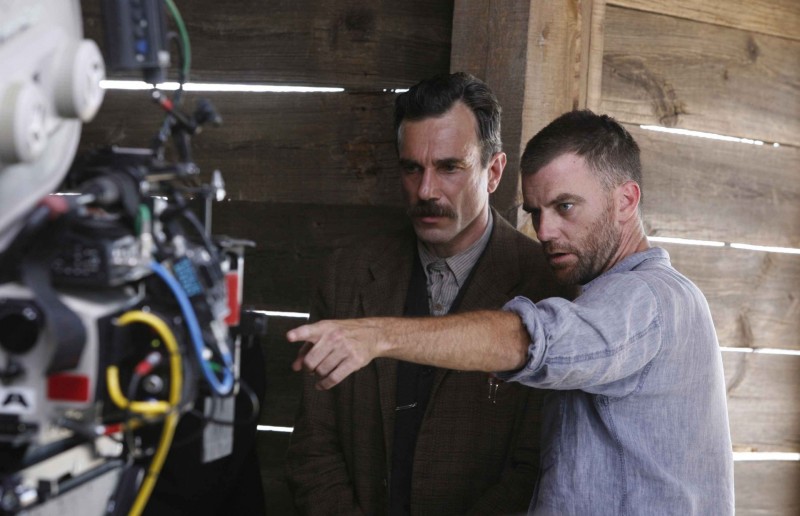 Daniel Day-Lewis, Paul Thomas Anderson při natáčení filmu  / There Will Be Blood