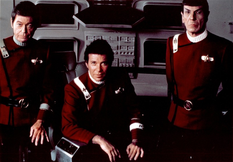 DeForest Kelley, William Shatner, Leonard Nimoy ve filmu Star Trek II: Khanův hněv / Star Trek: The Wrath of Khan