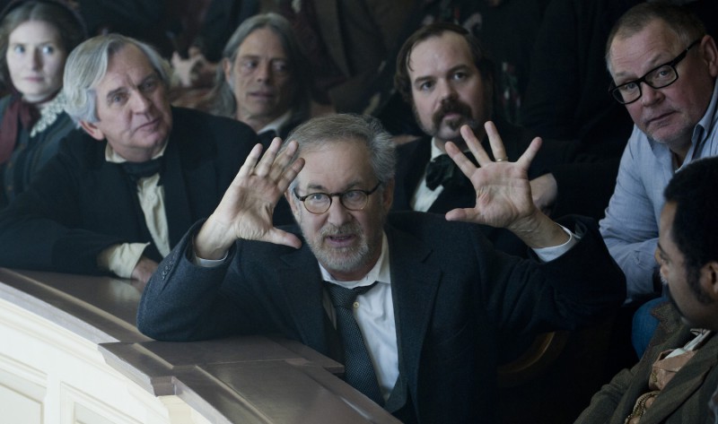 Steven Spielberg při natáčení filmu Lincoln / Lincoln