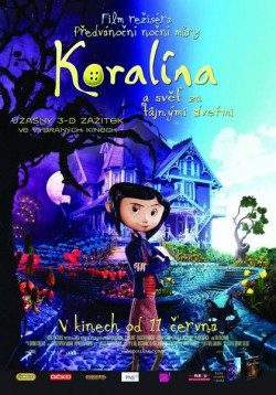 Český plakát filmu Koralína a svět za tajnými dveřmi / Coraline