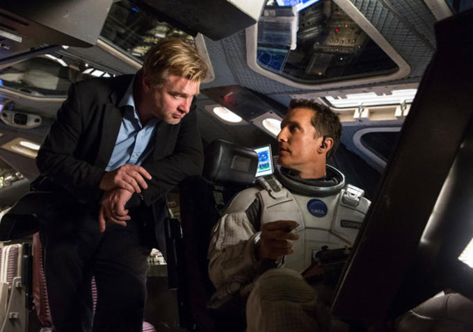 Matthew McConaughey, Christopher Nolan při natáčení filmu Interstellar / Interstellar