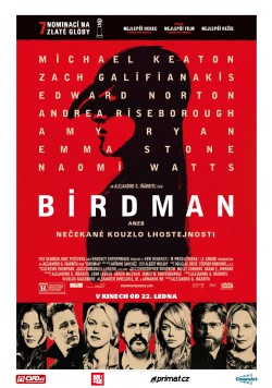Český plakát filmu Birdman / Birdman or (The Unexpected Virtue of Ignorance)