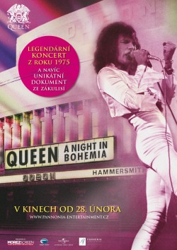Český plakát filmu Queen: A Night in Bohemia / Queen: A Night in Bohemia