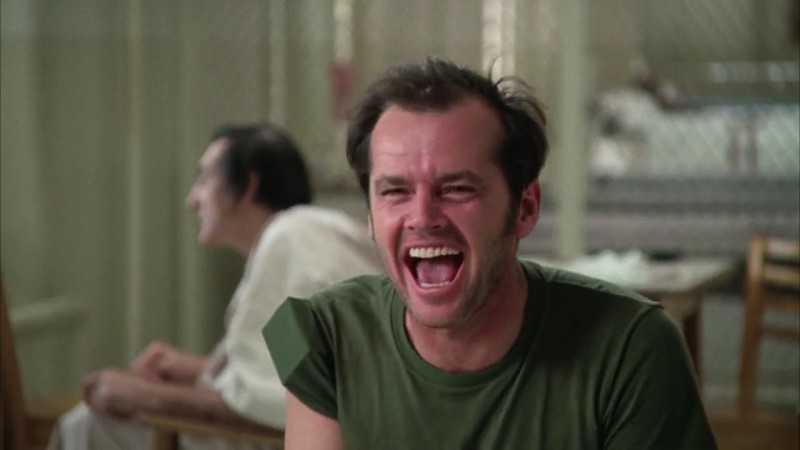 Jack Nicholson ve filmu Přelet nad kukaččím hnízdem / One Flew Over the Cuckoo's Nest