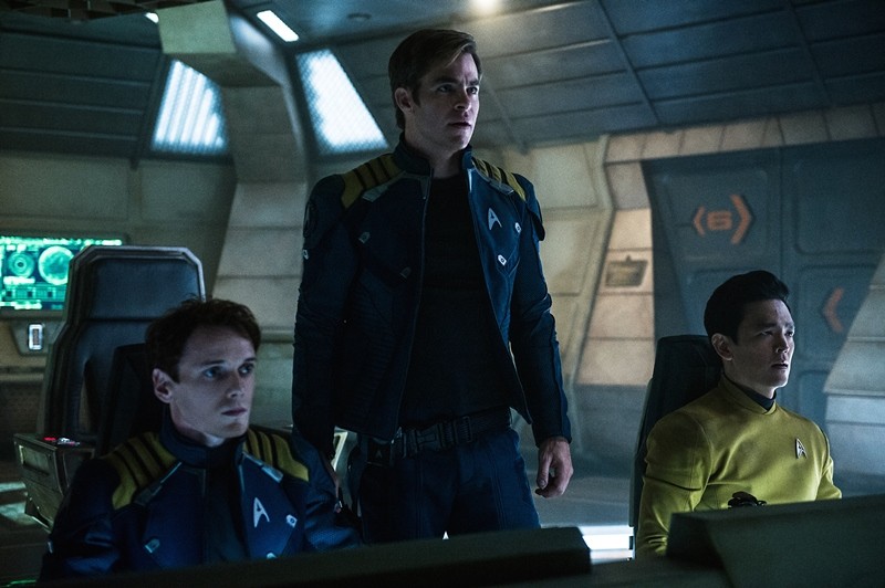 Anton Yelchin, Chris Pine, John Cho ve filmu Star Trek: Do neznáma / Star Trek Beyond