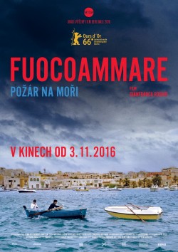 Český plakát filmu Fuocoammare (Požár na moři) / Fuocoammare