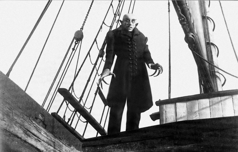 Max Schreck ve filmu Upír Nosferatu / Nosferatu, eine Symphonie des Grauens