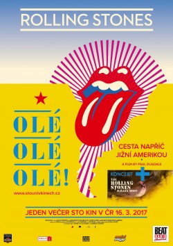 Český plakát filmu The Rolling Stones Olé Olé Olé! / The Rolling Stones Olé, Olé, Olé!: A Trip Across Latin America