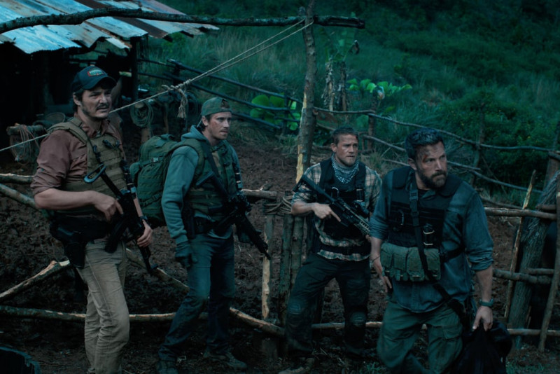 Ben Affleck, Charlie Hunnam, Oscar Isaac, Garrett Hedlund ve filmu  / Triple Frontier