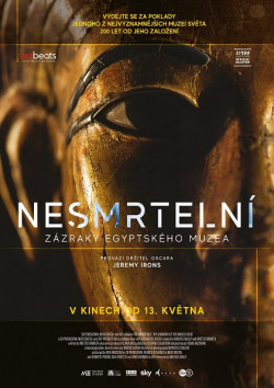 Český plakát filmu Nesmrtelní - zázraky Egyptského muzea / Uomini e Dei: Le meraviglie del Museo Egizio