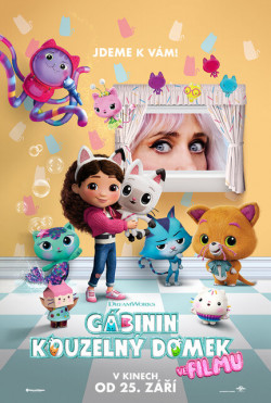 Český plakát filmu Gábinin kouzelný domek ve filmu / Gabby's Dollhouse: The Movie